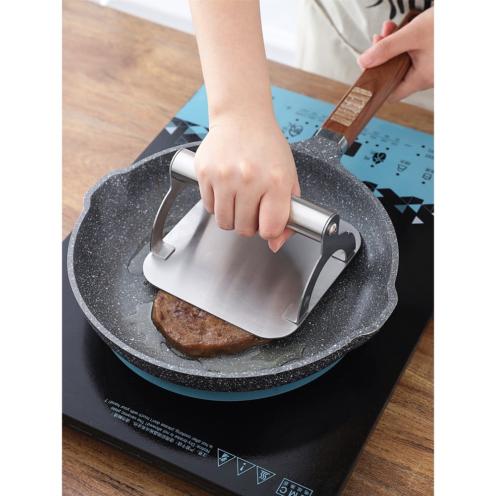 Zhitu prensa de aço inoxidável para bolo, ferramenta útil para marca doméstica, prensa manual para bolo, hambúrguer, car