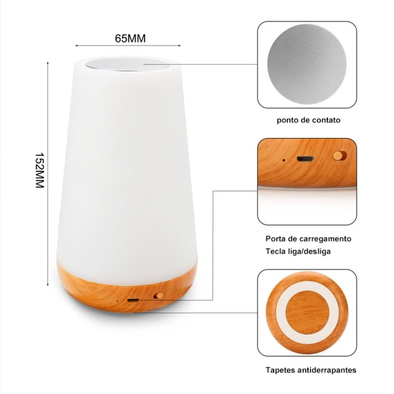 Luminária de Mesa Moderna com Controle Remoto Touch — foto 3