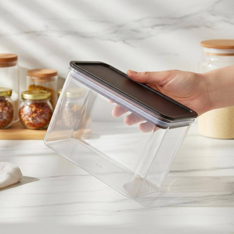 (cassiopeiahb) Recipiente Hermético De Armazenamento De Alimentos Com Tampa 1500ml Organizador De Despensa De Grande Cap