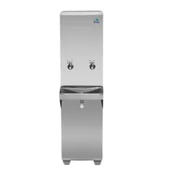 Bebedouro Industrial Frisbel Coluna 2 Torneiras Natural e Gelada 25 Litros RA025 Inox