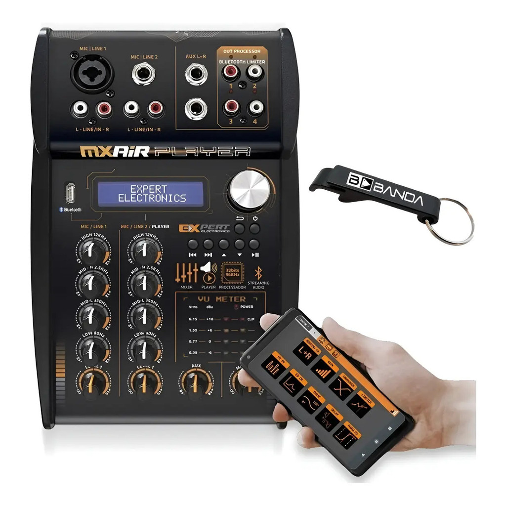 Mesa Com Processador Expert Mx Air Player Bluetooth Usb Carro