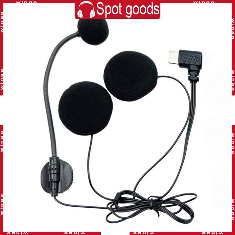 WIN 1 Conjunto Tipo C Fone Ouvido Microfone 32Ω Alto-Falante Motocicleta
