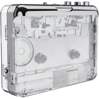 Reprodutor de cassetes Docooler, retrátil automático e limpador de cassetes estéreo, conversor de cassetes para MP3, gra