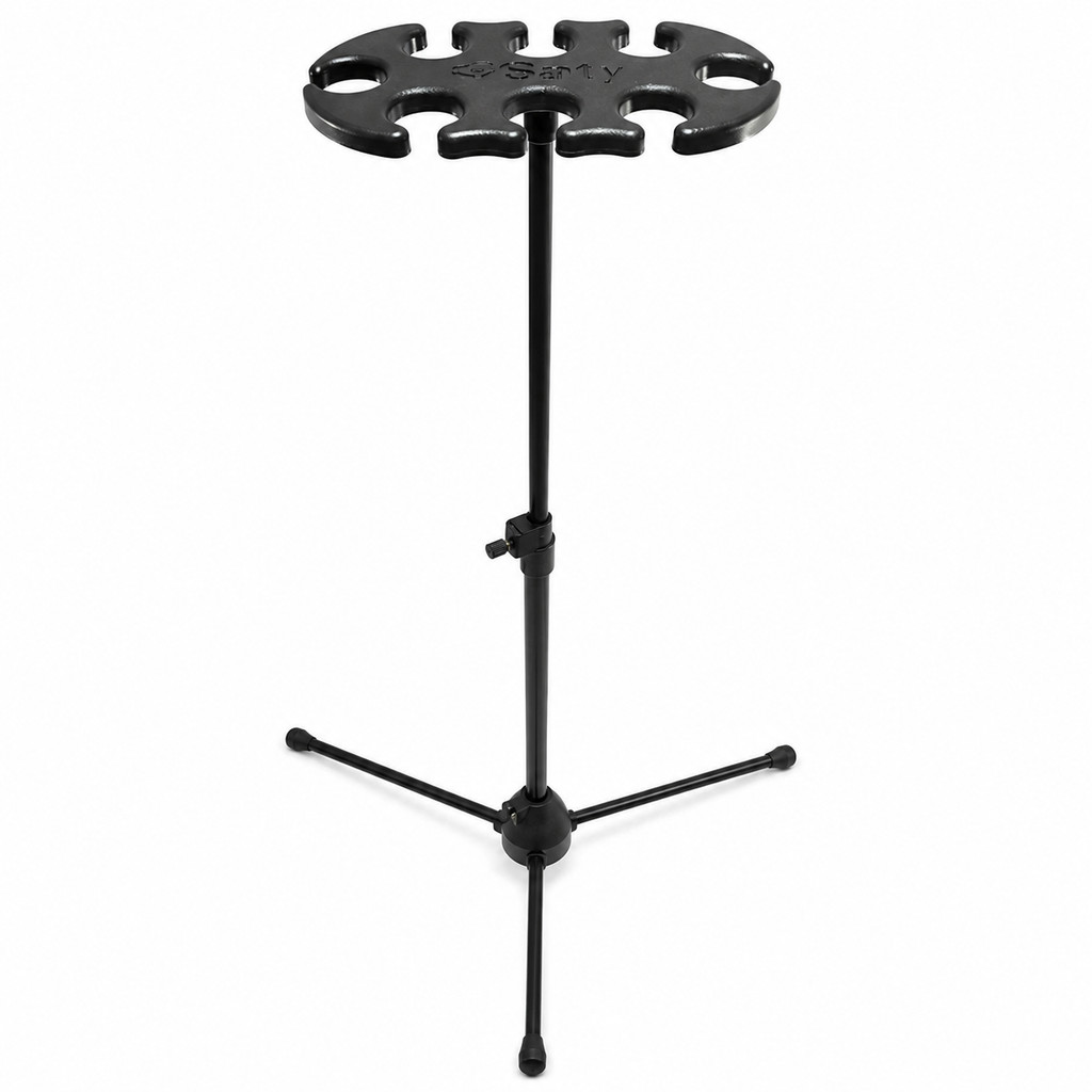 Suporte Pedestal Para 8 Microfones Saty SDM08 Regulável Tripé
