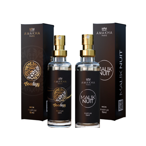 Kit Layering - Edição 11: Malik Nuit 15ml + Asadiyy 15ml | Perfume Masculino Amakha Paris