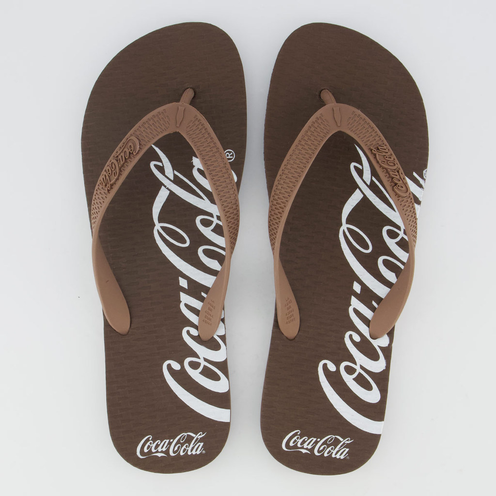 Chinelo Coca Cola Spencerian Marrom