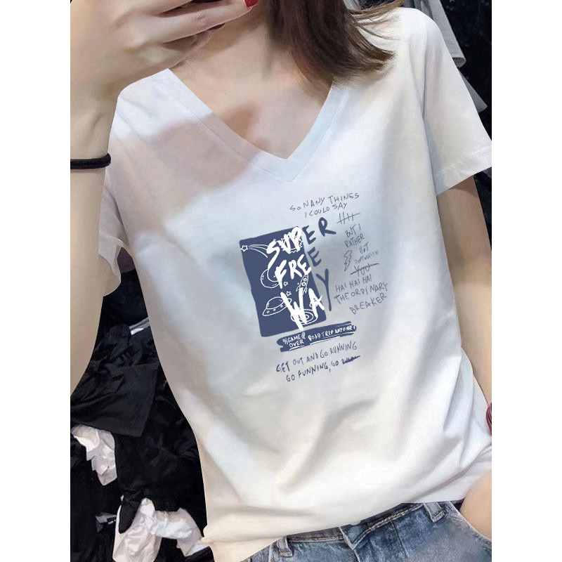 Camiseta de manga curta branca de algodão puro roupas femininas 2026 novo estilo roupas de verão soltas roupas superiore