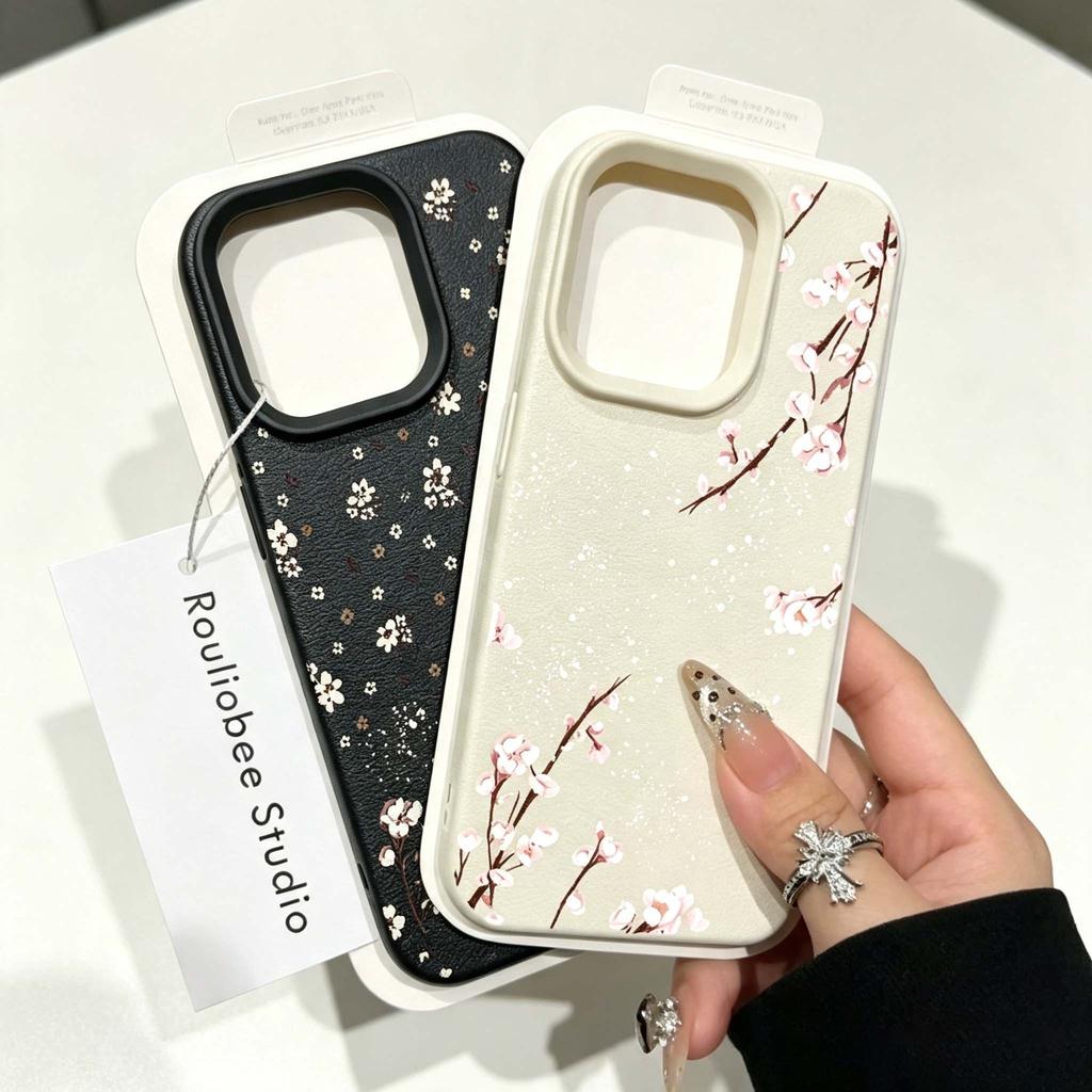 Pequeno Branco Floral Impresso Bonito Capa Para Samsung Galaxy A57 A37 A27 A07 A17 A36 A26 A15 A52 A54 A36 A55 A35 A16 5