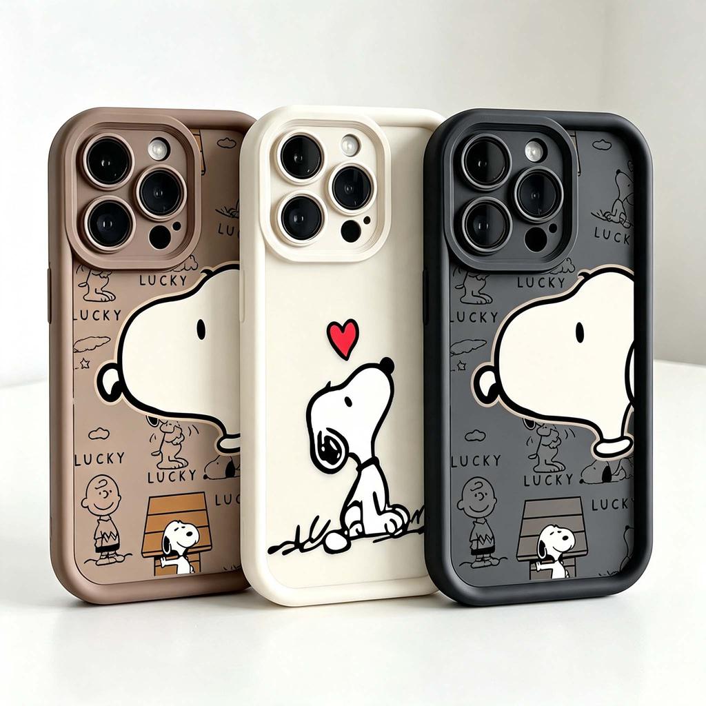 Adorável Cabeça Grande Snoopy Silicone Caso Para Samsung Galaxy A37 A57 A27 A36 A56 A55 A17 A07 A35 A16 A15 A53 5G Capa 
