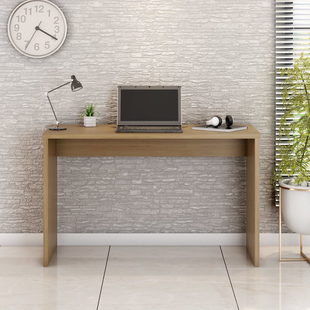 Escrivaninha Mesa Escritório Gávea Office 127cm Móveis Leão Freijó Marrom Freijó