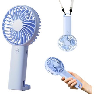 Ventilador Portátil, Mini Ventilador de Mão Recarregável com Suporte Pessoal e Fluxo de Ar Potente para Viagens, Camping