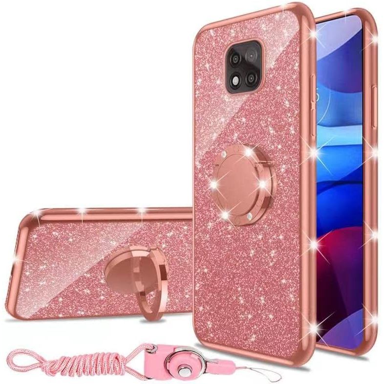 nancheng Cute Bling Glitter Phone Case for Motorola Moto G Power 2021 Luxury Spa