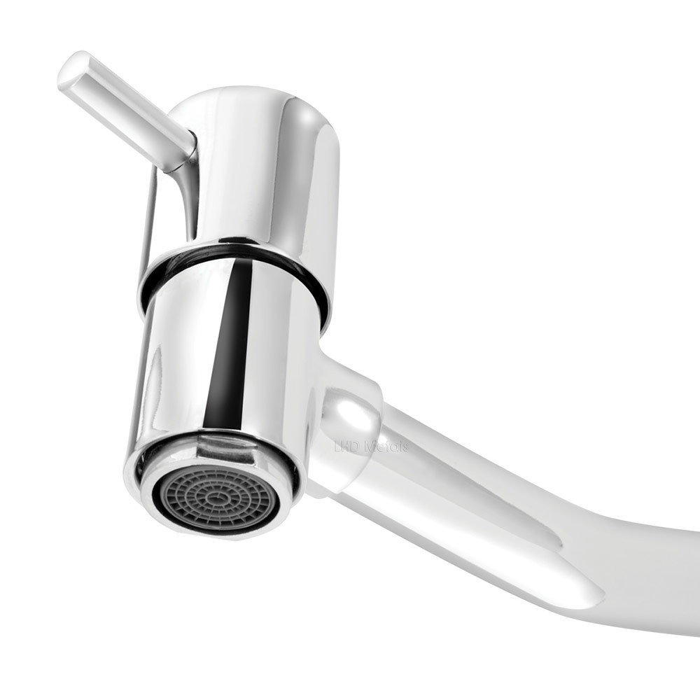 Torneira Longa Cozinha Tanque jardim Reta Parede Metal Agua Quente Fria Gourmet Modelar Resistente — imagem 2 de 2