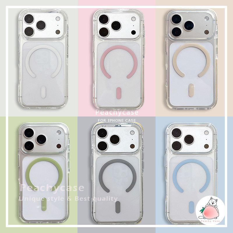 Capa De Telefone De Carregamento Sem Fio Magnética Transparente De Cristal De Alta Qualidade Compatível Com iPhone 17 16