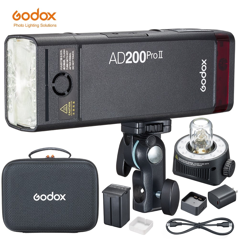 NOVO Godox-Flash De Bolso Automático Para Câmera Sem Fio , AD200Pro II , TTL 2.4G , Compatível Com Bery Trigger Original