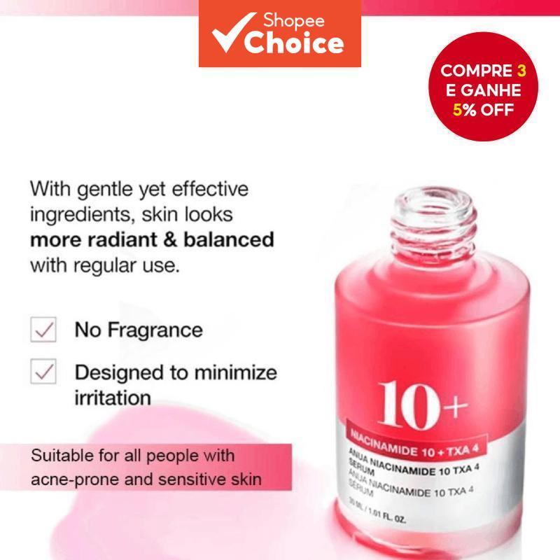 Soro Facial Hoygi Niacinamida 10 + TXA 3 | Iluminador De Pele Corretor De Manchas Escuras Cuidados Com A Que Aumentam O 