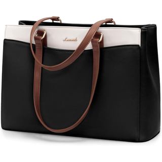 Bolsa de Mão para Laptop LOVEVOOK para Mulheres, Bolsa de Trabalho para Professores, Bolsa de Computador em Couro Imperm