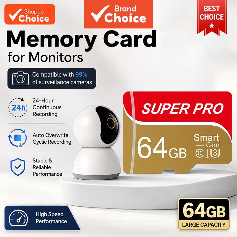 Micro SD/TF cartão de memória Classe 10 de alta velocidade 128 GB 64 GB 32 GB compatível com celulares, computadores,