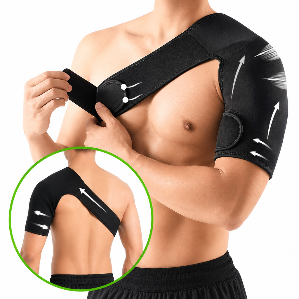 Ombreira Neoprene Ajustável Suporte para Ombro e Clavícula Academia Treino Proteção
