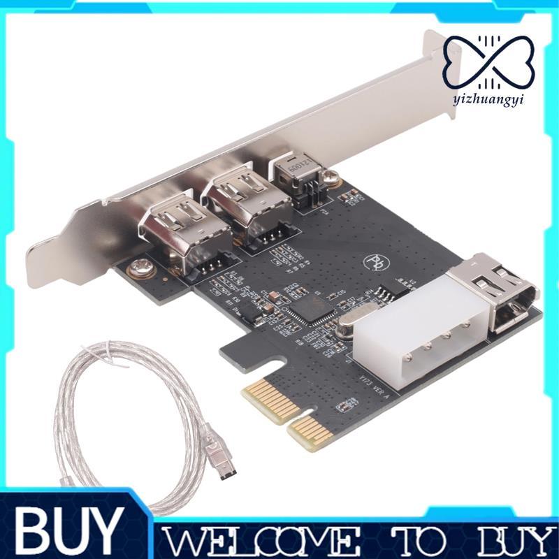 Placa De Captura De Vídeo PCI-E 1X 1394 4 Portas DV HD Firewire 800/400/200/100M