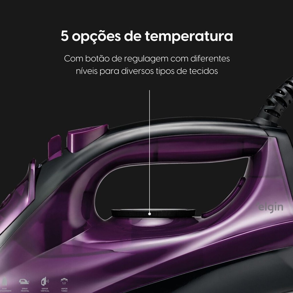 Ferro de Passar a Vapor Easy Pass 1700W 220V Elgin · foto 2