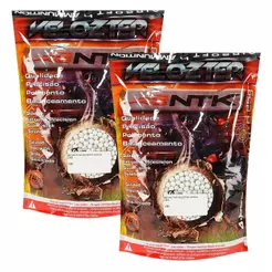 2x BBs Airsoft Nautika 6mm Velozter 4000un Plastico - 0.25g