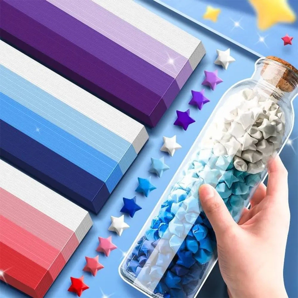 540 Peças de Papel Origami em Forma de Estrela com Cores Gradientes Criativas, DIY, Papel de Estrela de Dupla Face, Pape