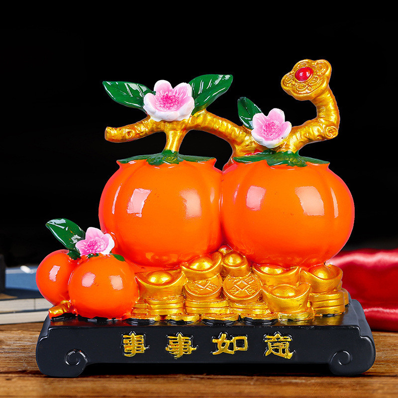 Caqui Ruyi caqui ornamentos sala de estar armário vinho entrada Bogu Rack Housewarming nova entrada casa decoração para 