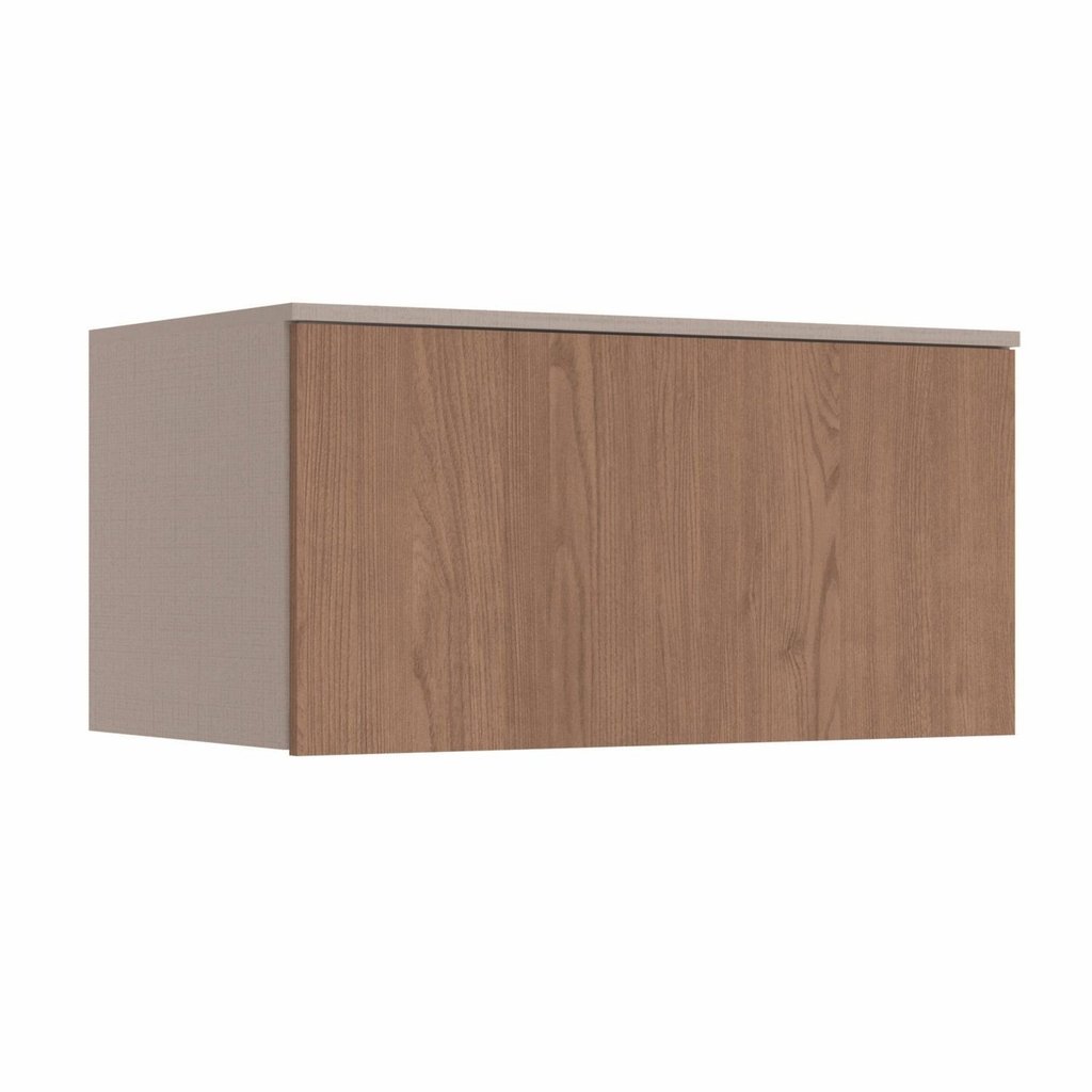 Módulo Aéreo 1 Porta Basculante Requinte+ 100% MDF Cinza/Duna Line/Macadâmia Dun