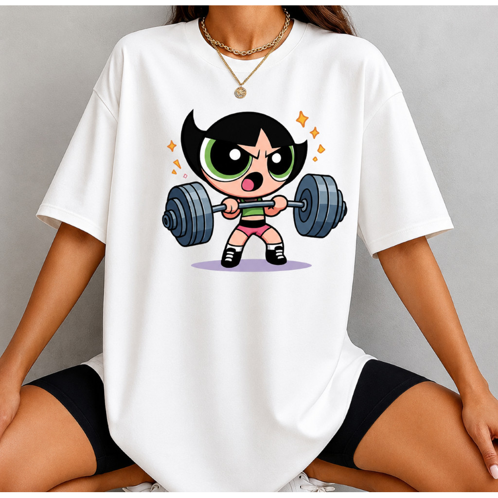 Camiseta Oversized Streetwear Meninas SuperPoderosas Docinho - 100% Algodão Envio Rápido