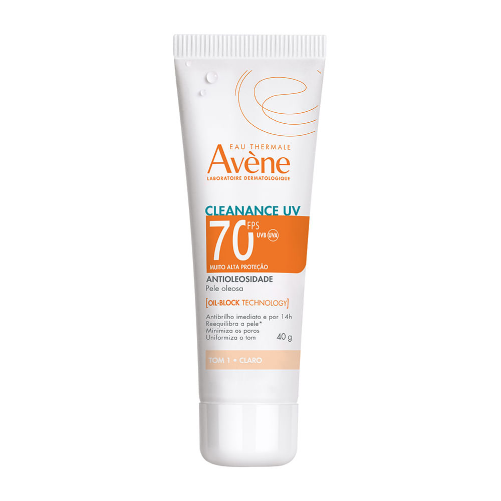 Protetor Solar Avène Cleanance UV FPS70 Tom 1 Claro 40g