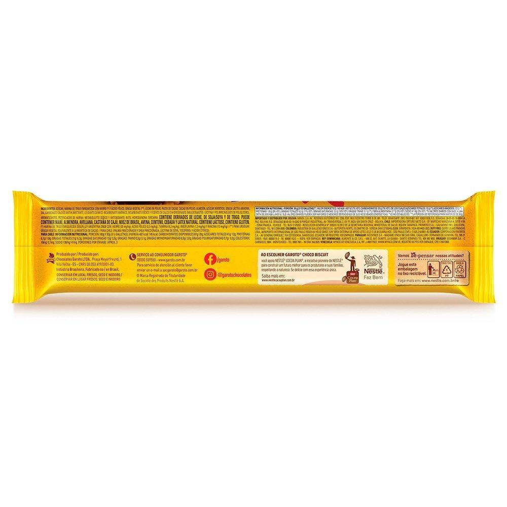 Biscoito Garoto Choco Biscuit Chocolate ao Leite 78g - Embalagem com 30 Unidades — imagem 2 de 2