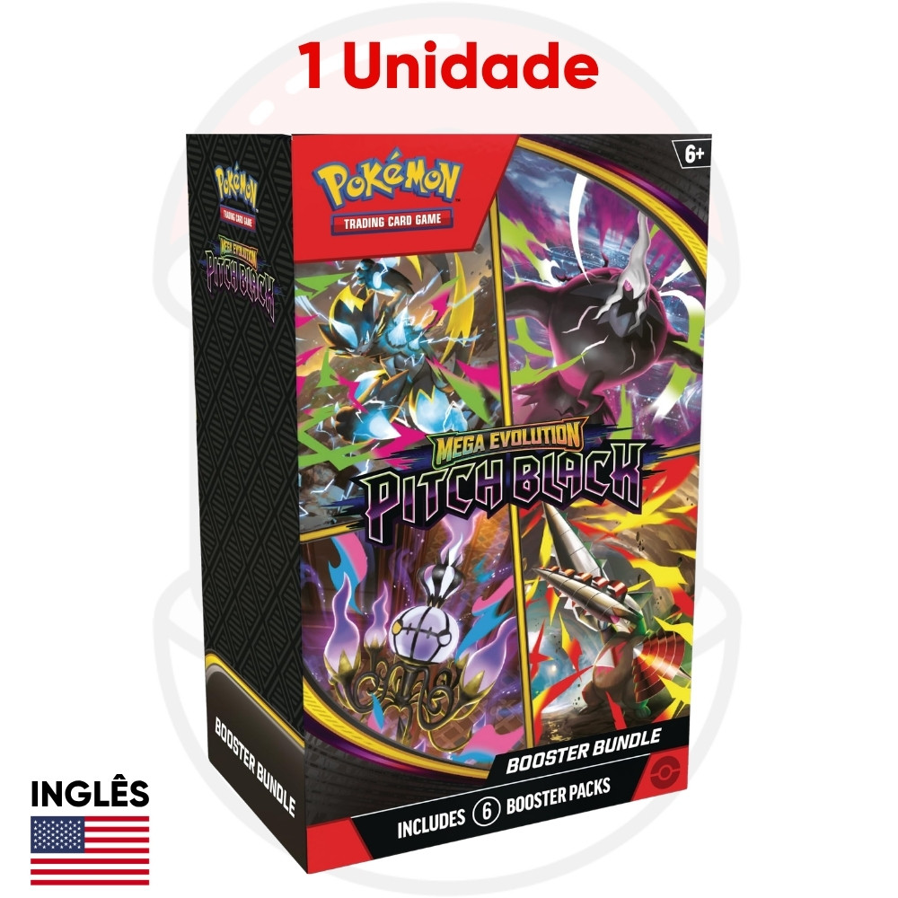 COMBO DE BOOSTER INGLÊS MINI BOX BUNDLE MEGAEVOLUTION PITCH BLACK ESCURIDÃO ABSOLUTA POKÉMON TCG US — imagem 2 de 2