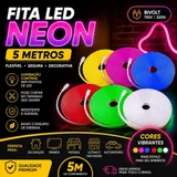 Fita de LED neon de 5 metros com luz RGB