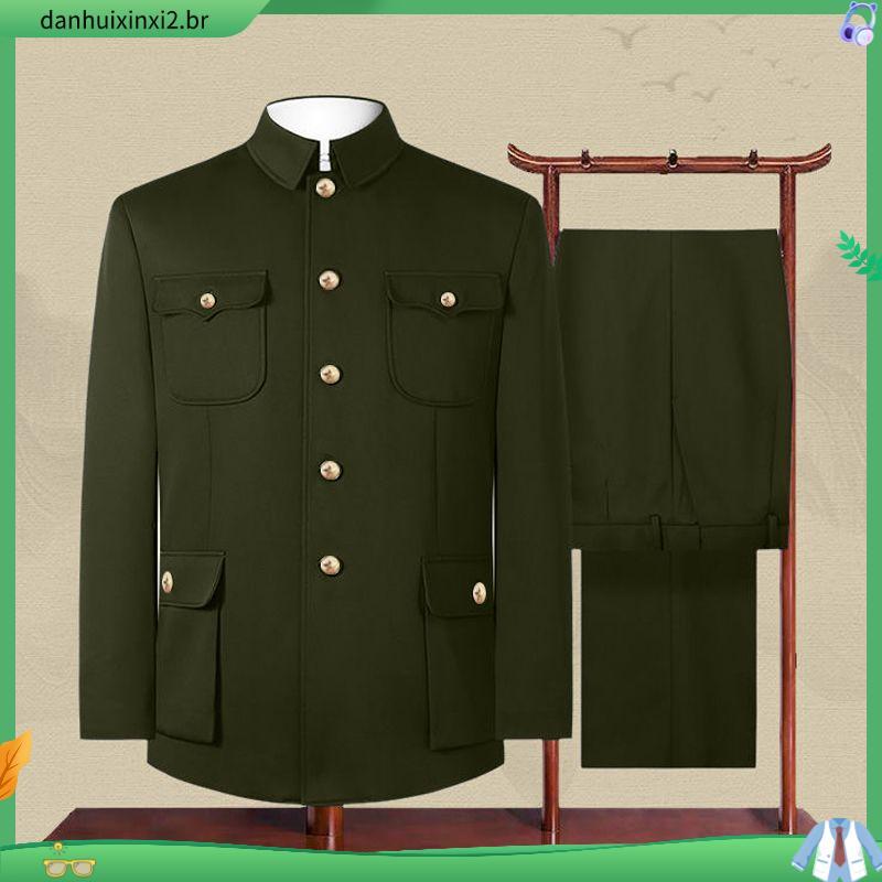Zhongshan roupas masculinas de meia-idade idosos terno topos jaquetas para idosos roupas étnicas roupas do vovô roupas d