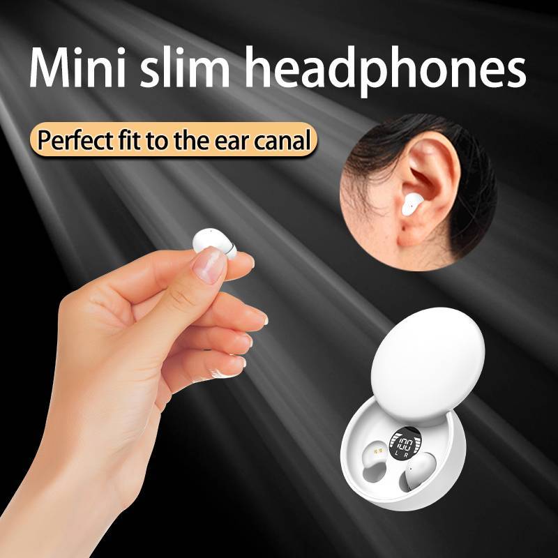 qo SK26 TWS Fones De Ouvido Sem Fio 5.4 Intra-Auriculares Invisíveis Para Dormir Com Microfone Cancelamento De Ruído HIF