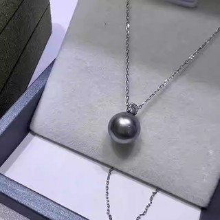 925 prata Real cânhamo pérola princesa pingente platina cinza pérola diana pingente diamante-cravejado diana clavícula c
