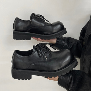 CESONMIE couro genuíno Mickey dedo grande Derby sapatos masculinos de sola grossa sapatos de couro casuais masculinos Hi