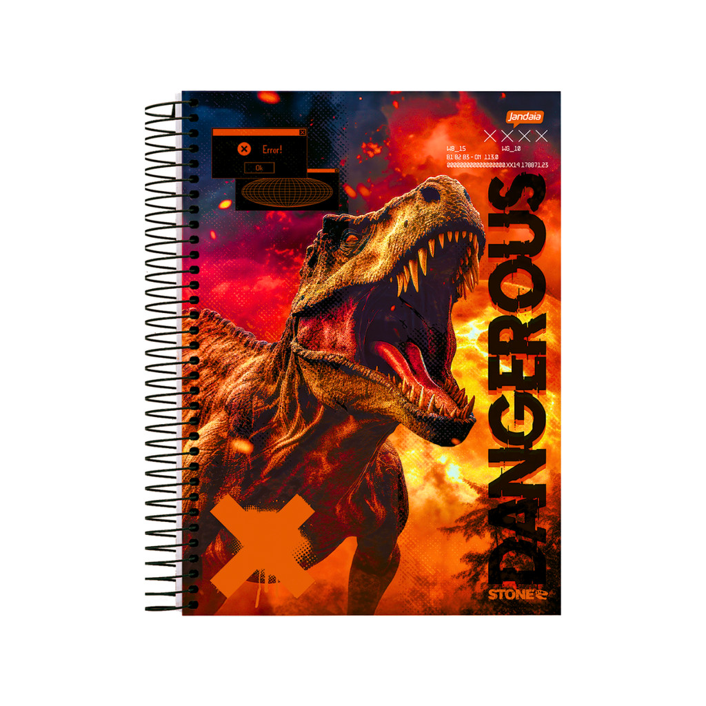 Caderno 01 Matéria Universitário 80 Folhas Stone - Jandaia Capa:Dangerous