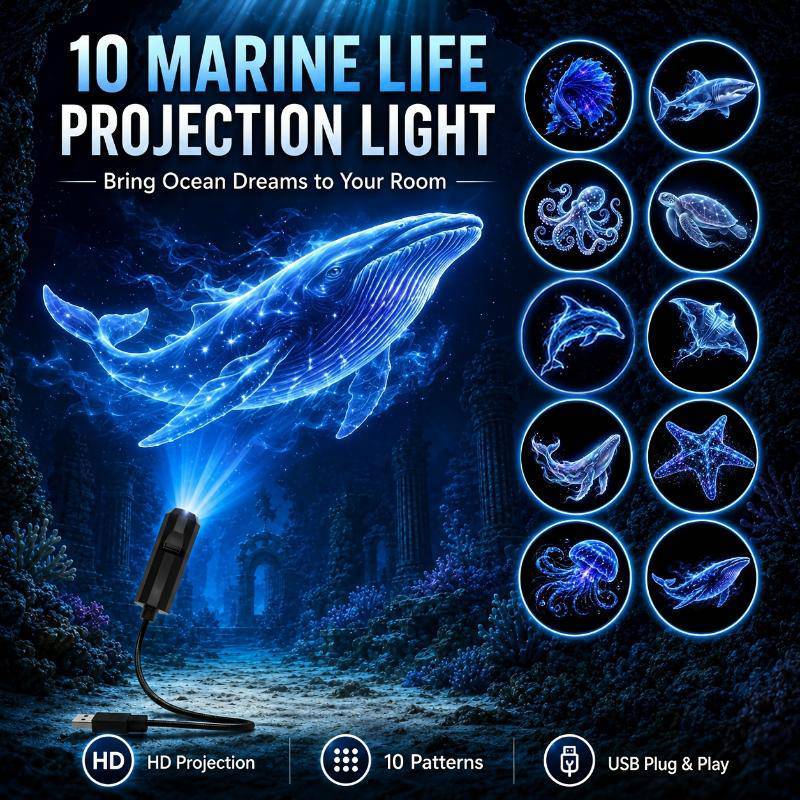 1 Conjunto Sonhador Dinâmico Oceano Série Projetor Portátil USB LED Night Light Sono Atmosfera Lâmpada Casa Festa De Cas