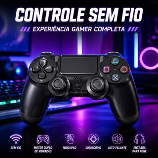 Controle Sem Fio Bluetooth 🎮 Gamepad Joystick Para PC Console Com Vibração E Giroscópio ✨