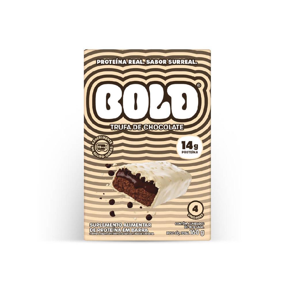 Bold Barra de Proteina Trufa de Chocolate 14g Kit com 4 Unidades
