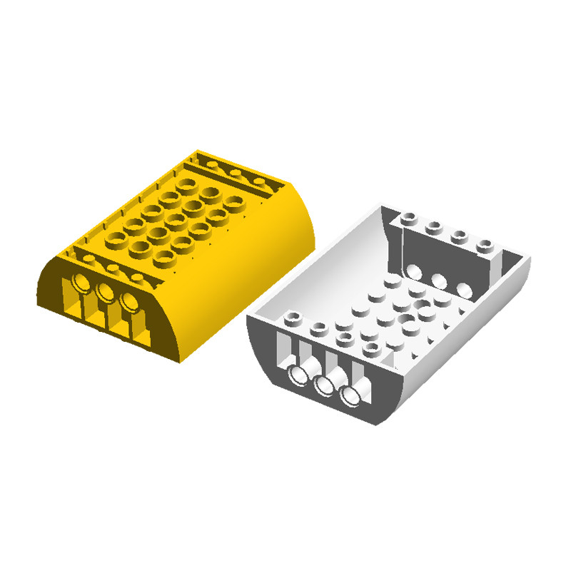 JC3018 Double Eagle cabe Cassign Blocos de Construção Dobra Inclinada 8x6x2 Peças Duplas Invertidas Adequados para Certa
