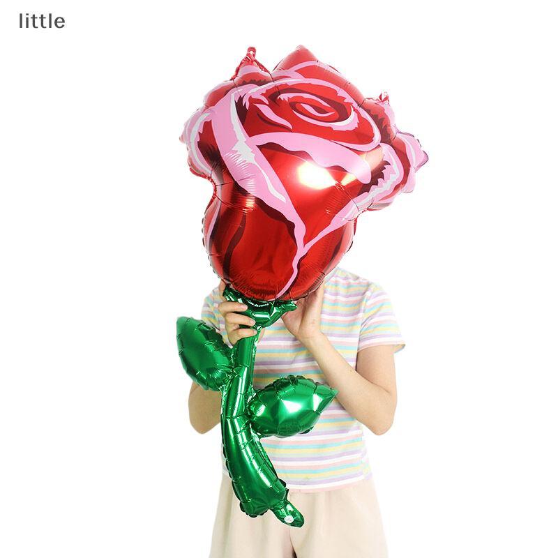 [FSP] Balão De Folha De Alumínio Com Flor Rosa , Dia Dos Namorados Das Mães , Balões De Flores , Arranjo De Decoração At