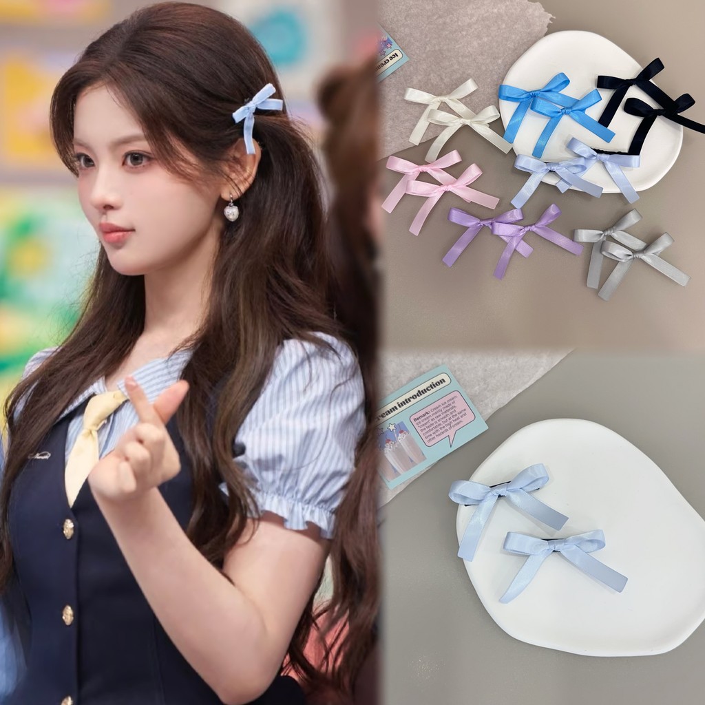 Yang Chaoyue mesmo estilo pequeno arco lateral grampo de cabelo Duckbill clipe lateral par clipe menina idade-reduzindo 