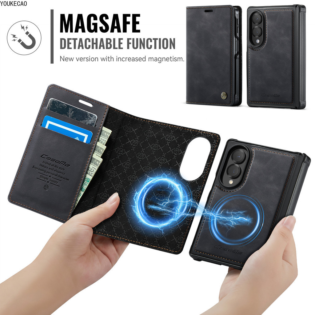 Couro Suporta Caixa De Carregamento Sem Fio Para Samsung Galaxy Z Fold 8 Fold8 Z