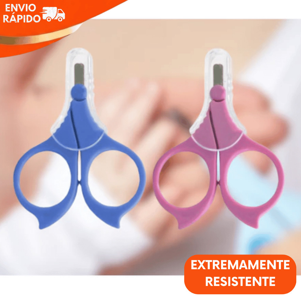 Combo Tesoura Baby Tesourinha Para Unha Bebê Higiene Ponta Arredondada Resistente Inox Cor Sortidas — imagem 2 de 2