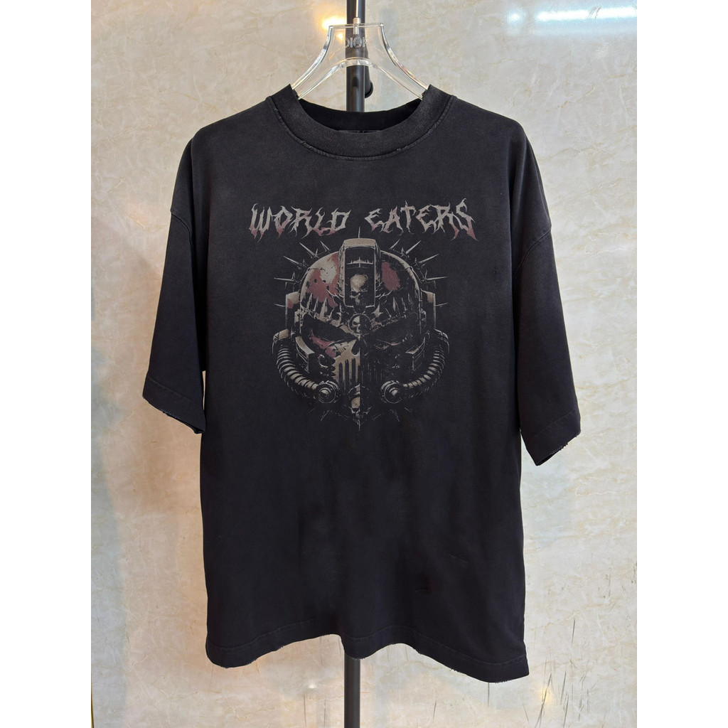 Warhammer 40K defesa imperador pesado camiseta masculina de manga curta americano Retro impresso meia manga puro algodão
