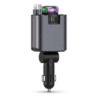 Carregador Automotivo 45w Difusor Aroma Cabo Retrátil 60cm - MGC