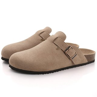 Sandálias Mules Femininas com Palmilha de Cortiça de Sola Completa e Suporte para Arco, Chinelos de Praia para Exterior 